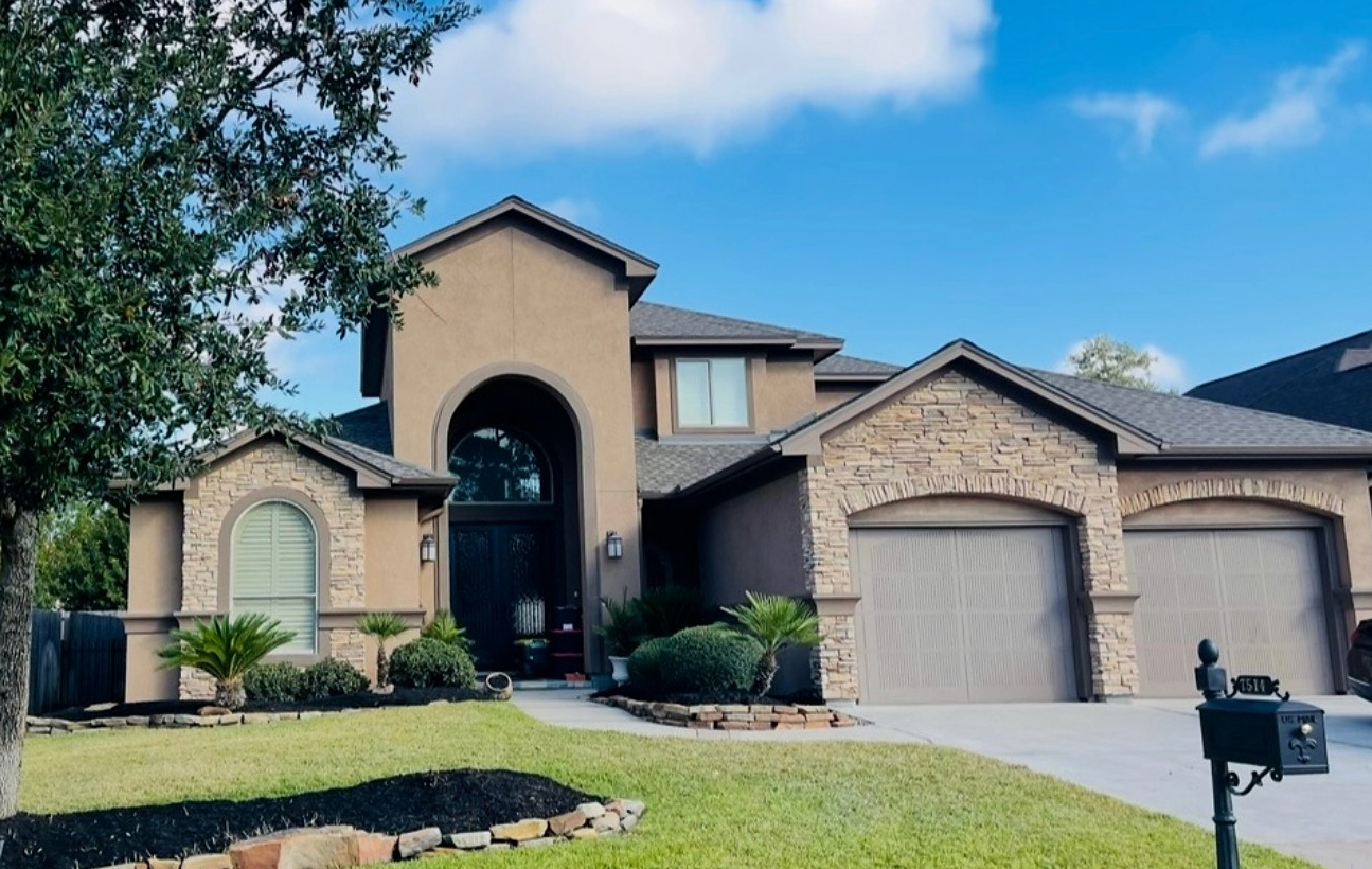 Residential exterior before the finish transformation