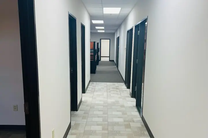 Finished commercial hallway