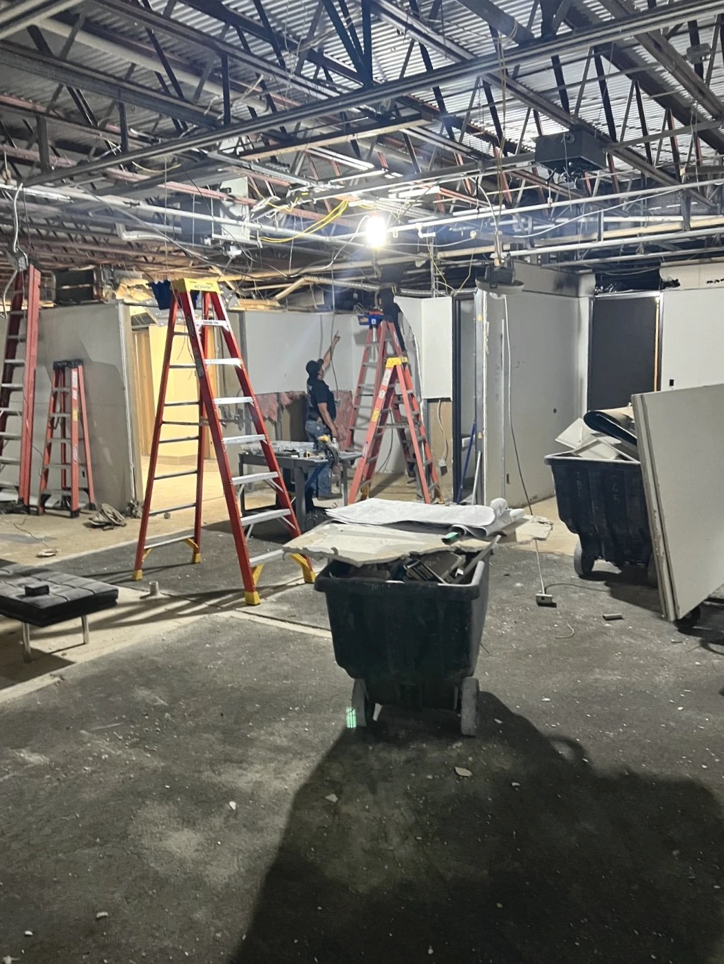 Commercial interior renovation in progress